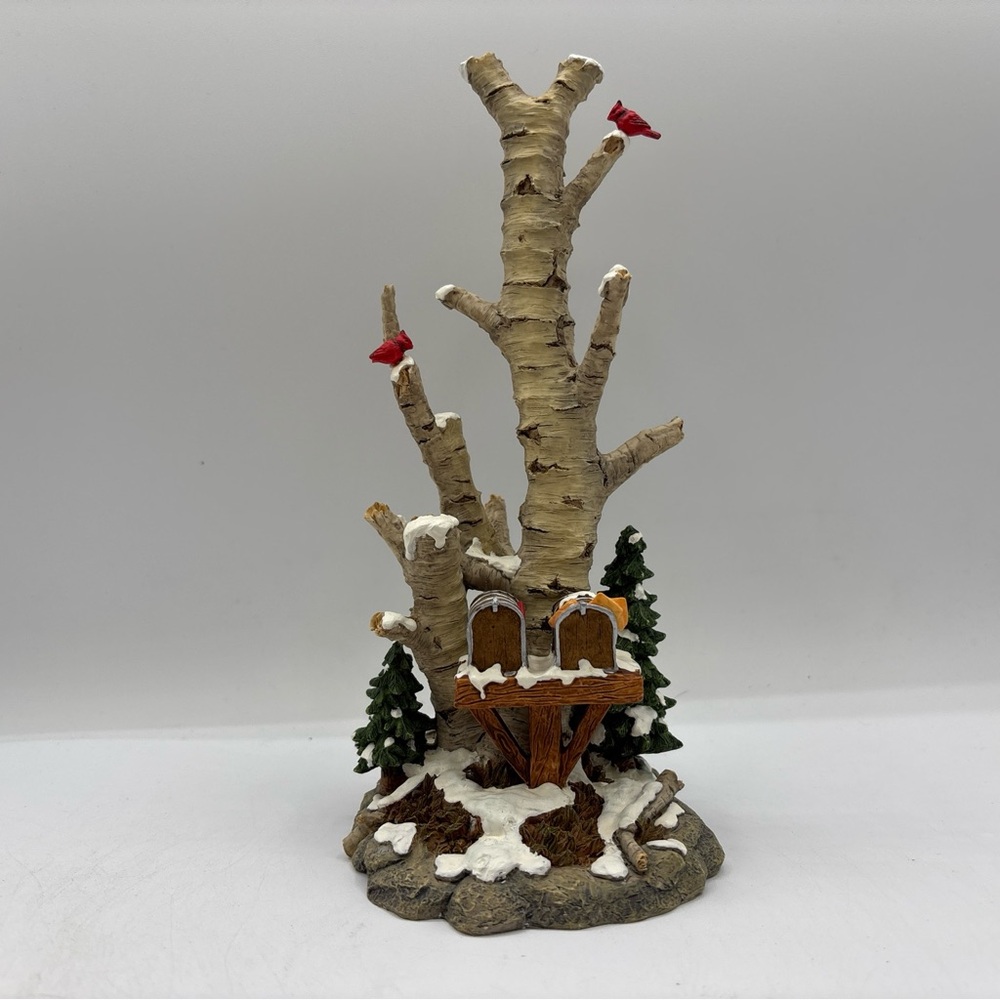 Department 56 1996 Vintage Village Birch Tree Cluster w/Two Mailboxes 52631 EUC